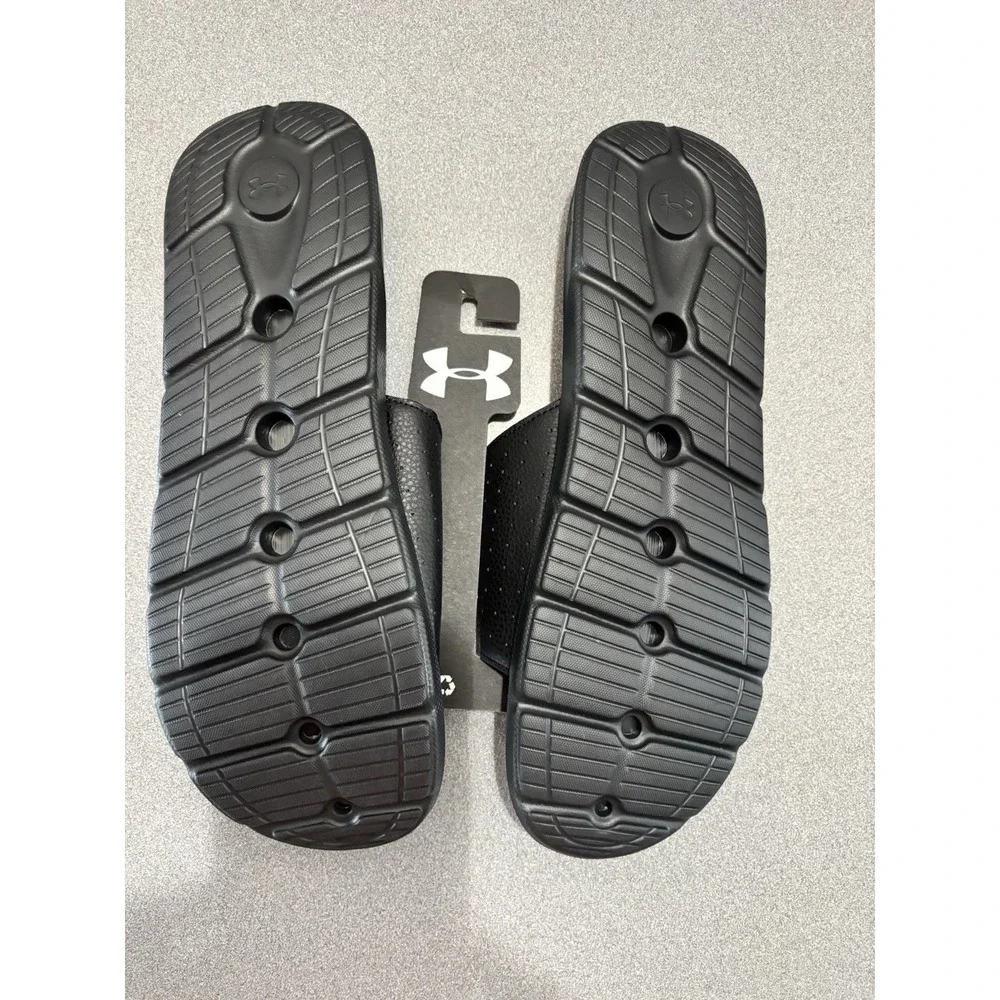 New Under Armour Mens Ignite Pro Slide‎ Athletic Sandals  Size 17 Black